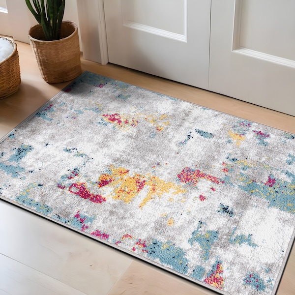 World Rug Gallery Contemporary Vibrant Abstract Design Area Rug 2'x3' Multi 938MULTI2X3 - main